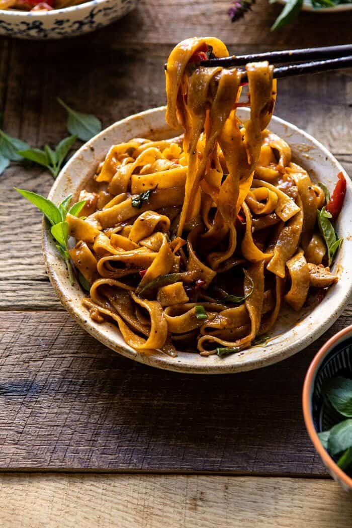 Thai Drunken Noodles with Vegetables